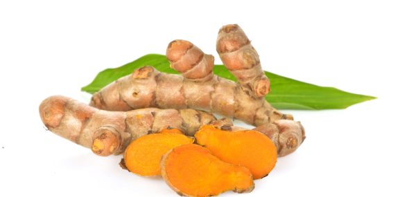 Turmeric isolated on white background.